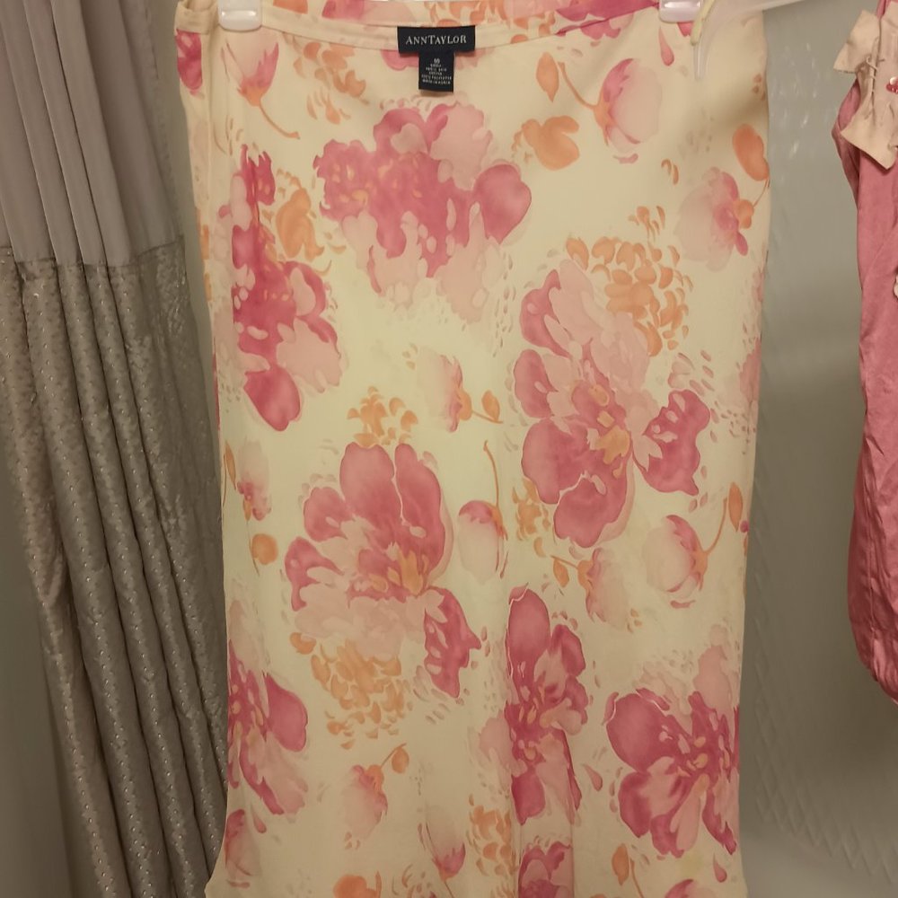 vintage outfit ann taylor/banana republic 100% vintage silk - Picture 10 of 11